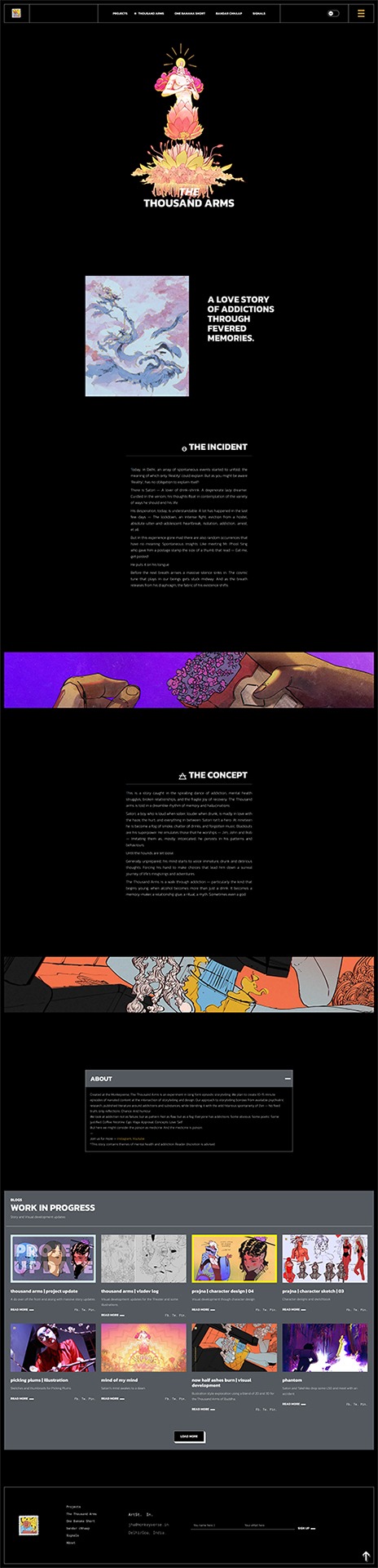 New thousand arms landing page