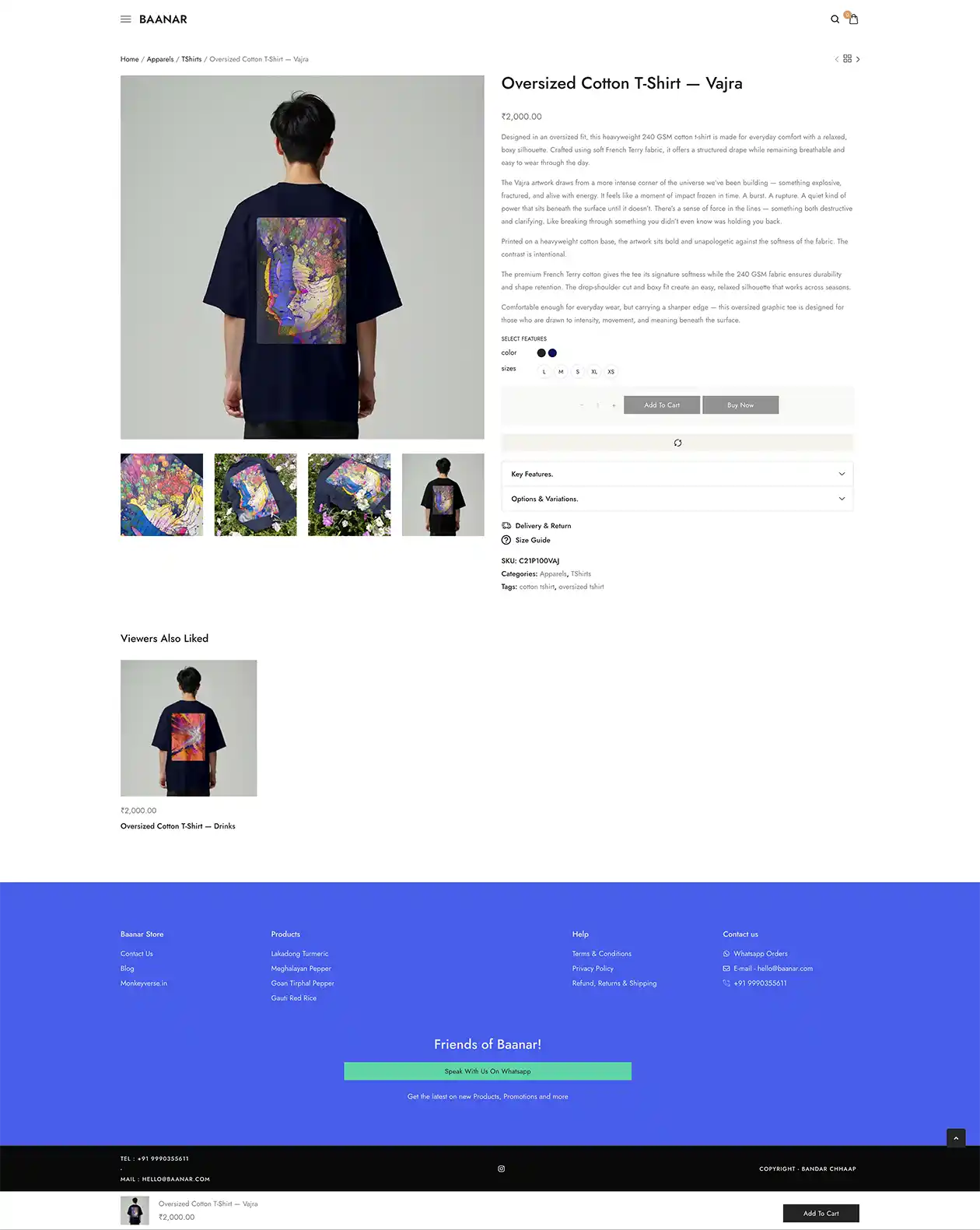 Website Vajra Teeshirt Full